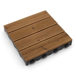 Dřevěná terasová dlažba Linea Combi-Wood - délka 39 cm, šířka 39 cm a výška 6,5 cm