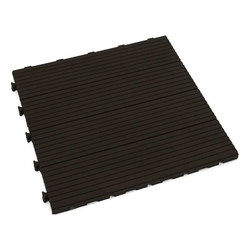 Hnědá gumová terasová dlažba FLOMA Cosmopolitan - délka 45,8 cm, šířka 45,8 cm a výška 2,5 cm