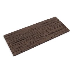 Hnědý gumový zahradní nášlap FLOMA Wood (dřevo) - délka 26 cm, šířka 61 cm a výška 1,7 cm