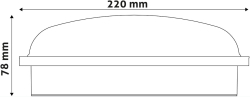 LED svítidlo IP65 20W 4000K kulaté černé