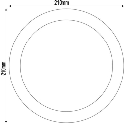 LED svítidlo IP44 12W 4000K kulaté