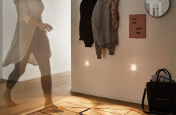 LED svítidlo noční nástěnné Wall čtverec s čidlem