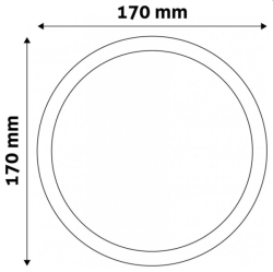 LED svítidlo stropní stříbrné 12W 4000K Satin Nikl kulaté IP 20