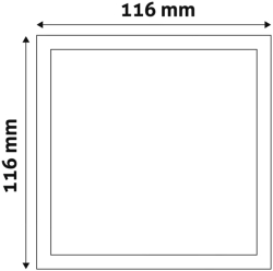 LED svítidlo podhledové Slim 6W 6400K čtverec 