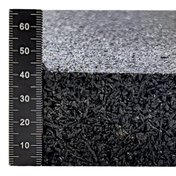 Antivibrační elastická tlumící rohož (deska) ze směsi granulátu a drásaniny FLOMA FS700 - délka 200 cm, šířka 100 cm a výška 4 cm