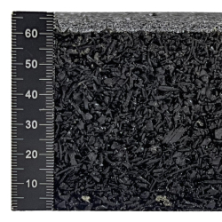 Antivibrační elastická tlumící rohož (deska) ze směsi granulátu a drásaniny FLOMA FS700 - délka 200 cm, šířka 100 cm a výška 6 cm