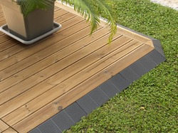 Dřevěná terasová dlažba Linea Combi-Wood - délka 40 cm, šířka 40 cm a výška 6,5 cm