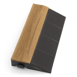 Dřevěný nájezd "samice" pro terasovou dlažbu Linea Combi-Wood - délka 40 cm, šířka 19,5 cm a výška 6,5 cm