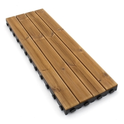Dřevěná terasová dlažba Linea Combi-Wood - délka 39 cm, šířka 117 cm a výška 6,5 cm