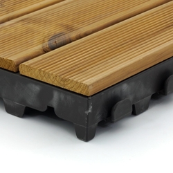 Dřevěná terasová dlažba Linea Combi-Wood - délka 40 cm, šířka 118 cm a výška 6,5 cm