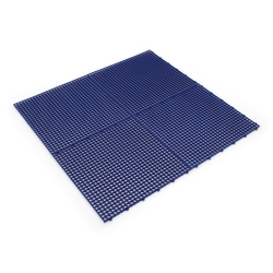 Modrá plastová terasová dlažba Linea Flextile - délka 39,5 cm, šířka 39,5 cm a výška 0,8 cm