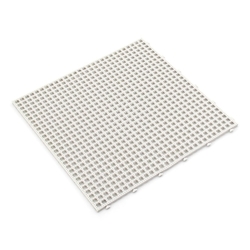 Bílá plastová terasová dlažba Linea Flextile - délka 39 cm, šířka 39 cm a výška 0,8 cm