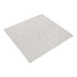 Bílá plastová terasová dlažba Linea Flextile - délka 39,5 cm, šířka 39,5 cm a výška 0,8 cm