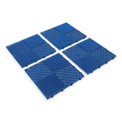 Modrá plastová terasová dlažba Linea Rombo - délka 39,5 cm, šířka 39,5 cm a výška 1,7 cm