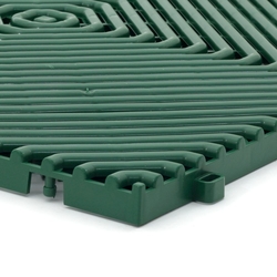 Zelená plastová terasová dlažba Linea Rombo - délka 39,5 cm, šířka 39,5 cm a výška 1,7 cm