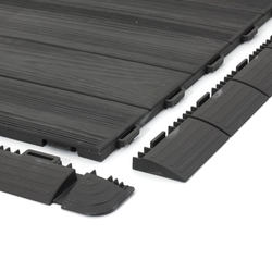 Hnědá plastová terasová dlažba Linea Marte - délka 56,3 cm, šířka 56,3 cm a výška 1,3 cm