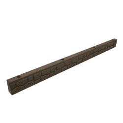 Hnědý gumový zahradní obrubník FLOMA Rockwall - délka 122 cm, šířka 5,1 cm a výška 8,9 cm