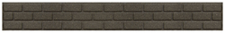 Hnědý gumový zahradní obrubník FLOMA Bricks - délka 120 cm, šířka 2 cm a výška 15 cm