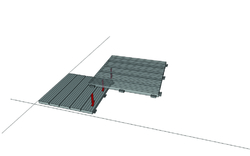 Hnědá gumová terasová dlažba FLOMA Cosmopolitan - délka 30 cm, šířka 30 cm a výška 1,5 cm