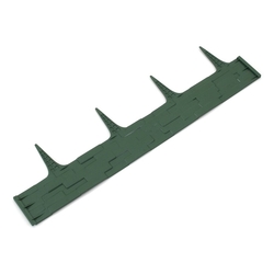 Zelený plastový palisádový zahradní obrubník FLOMA Stone - délka 80 cm a výška 8 cm