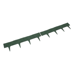 Zelený plastový palisádový zahradní obrubník FLOMA Stone - délka 80 cm a výška 8 cm