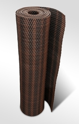 Černo-hnědá plastová ratanová stínící rohož "umělý ratan" - délka 300 cm a výška 75 cm