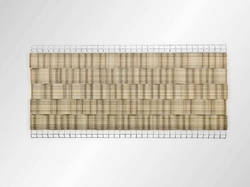 Béžový plastový ratanový stínící pás "umělý ratan" - délka 255 cm a výška 19 cm