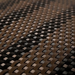 Černo-hnědá plastová ratanová stínící rohož "umělý ratan" s oky - délka 300 cm a výška 75 cm
