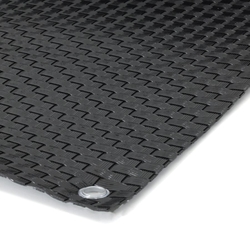 Černá plastová ratanová stínící rohož "umělý ratan" s oky - délka 500 cm a výška 90 cm
