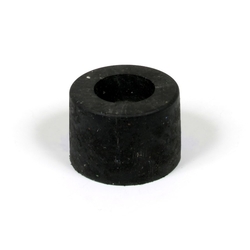 Černá plastová koncovka pro silniční obrubníky "samice" - délka 14,5 cm, šířka 14,5 cm a výška 10 cm