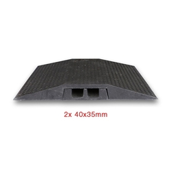 Žlutý plastový kabelový most s vložkou - délka 100 cm, šířka 49 cm a výška 7 cm