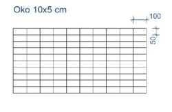 Gabionová síť 100 x 50 cm, oko 10 x 5 cm