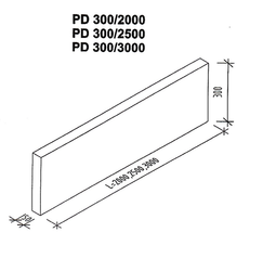 Plotová deska PD výšky 300 mm podhrabová