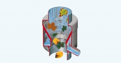 Sběrač dešťové vody s filtrem na rychlomontáž de Luxe, hnědá