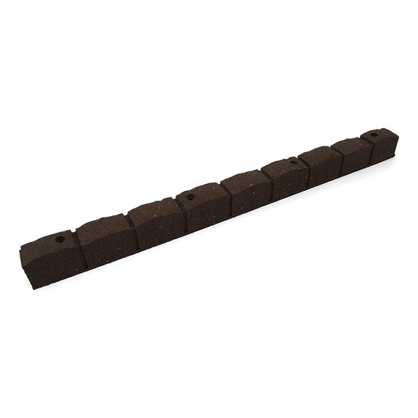 Hnědý gumový zahradní obrubník FLOMA Stone - délka 120 cm, šířka 7 cm a výška 8 cm