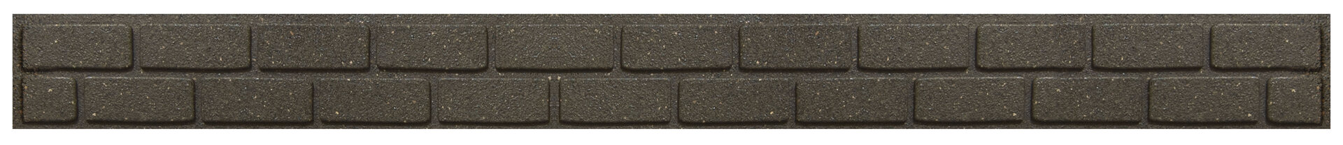 Hnědý gumový zahradní obrubník FLOMA Bricks - délka 120 cm, šířka 2 cm a výška 9 cm