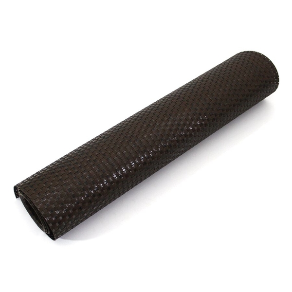 Černo-hnědá plastová ratanová stínící rohož "umělý ratan" - délka 500 cm a výška 75 cm
