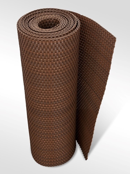 Plastová ratanová stínící rohož "umělý ratan" (tmavý ořech) - délka 500 cm a výška 90 cm