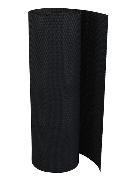 Černá plastová ratanová stínící rohož "umělý ratan" s oky - délka 300 cm a výška 75 cm