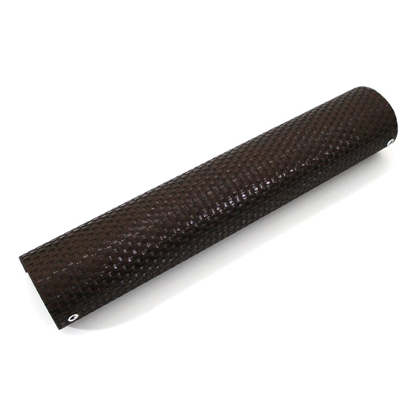 Černo-hnědá plastová ratanová stínící rohož "umělý ratan" s oky (role) - délka 500 cm a výška 90 cm