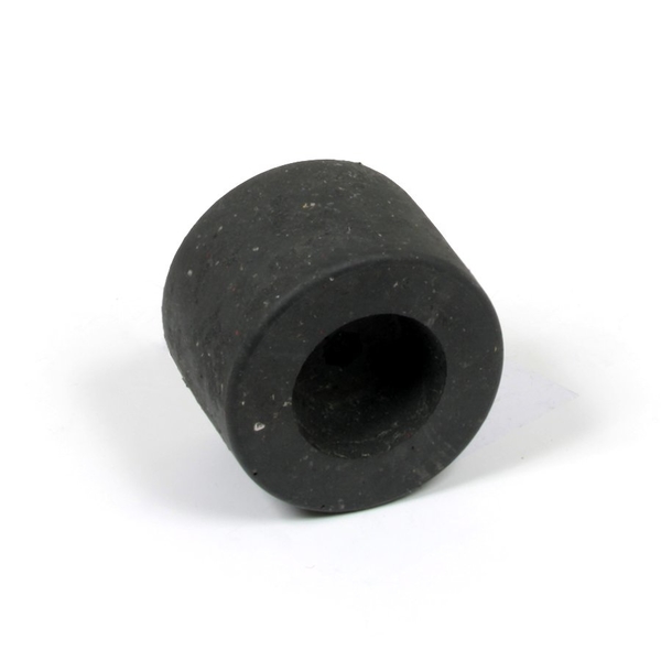 Černá plastová koncovka pro silniční obrubníky "samice" - délka 14,5 cm, šířka 14,5 cm a výška 10 cm